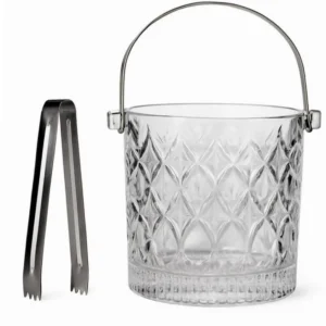 Glass Ice Bucket with Tong